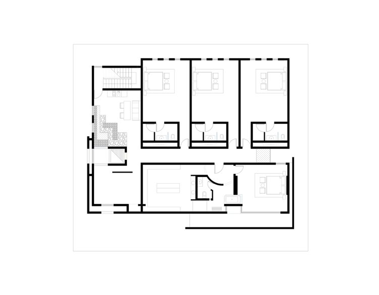 proiectați planul de intrare al casei la etajul al doilea