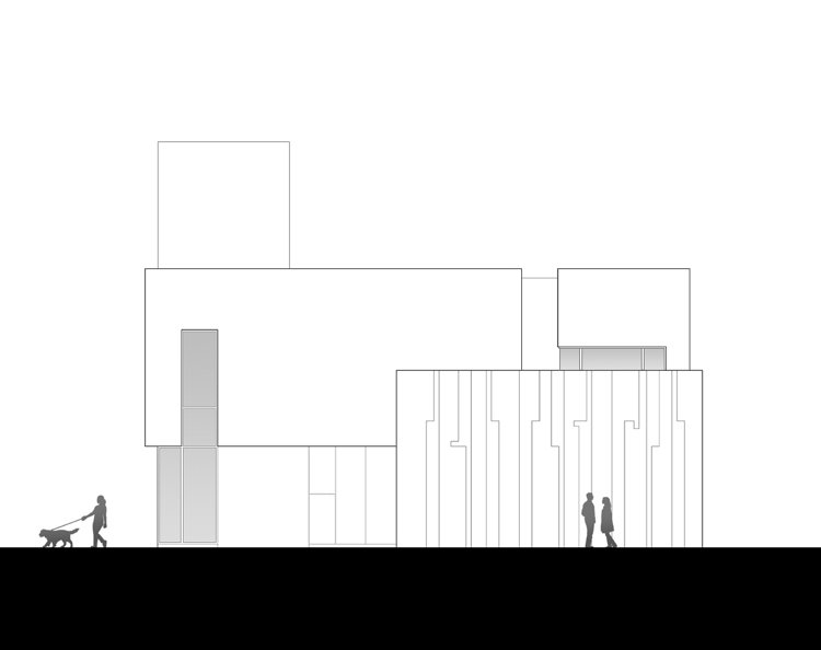 proiectare intrare casă schiță casă unifamilială vedere laterală