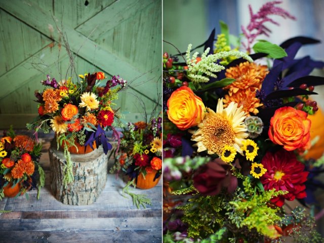 Decoratiuni de masa de toamna pentru nunta toamna decorare masa nunta buchet colorat de flori