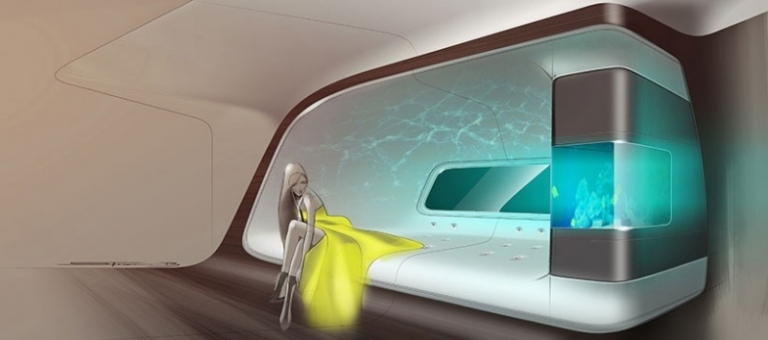 Zonele camerei sunt împărțite într-un mod nou High Tech Design -mercedes-lufhansa-space-zone-design-flow-luxury-white-wood-wood
