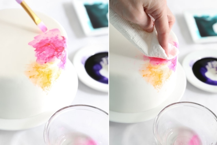 Obțineți un efect de acuarelă pe un tort de nuntă fără a picta tort-de-nunta-instructiuni-extraordinare-acuarela-efect-acuarela-tehnica-fondant