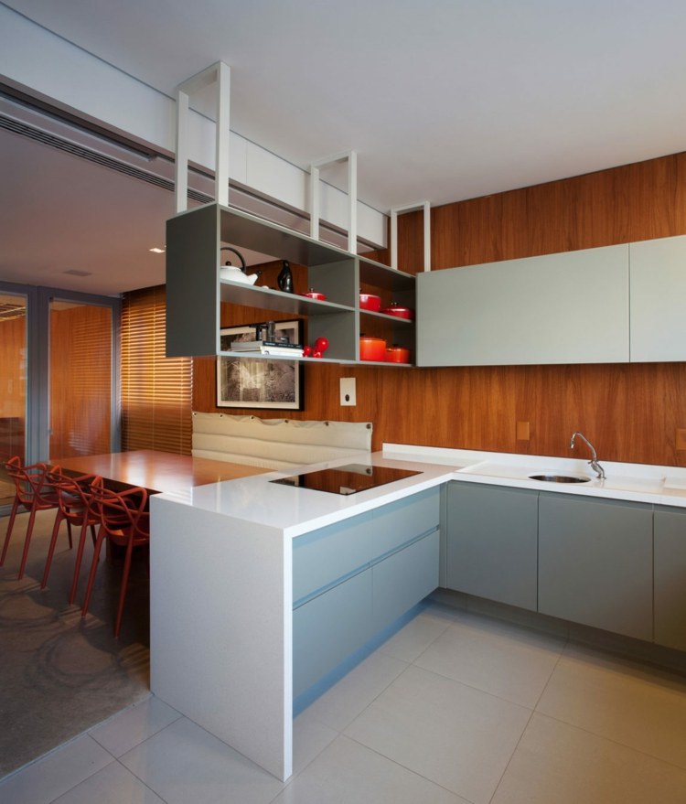 lemn-tavan-uși-glisante-partiție-perete-idee-deschis-bucătărie-aragaz