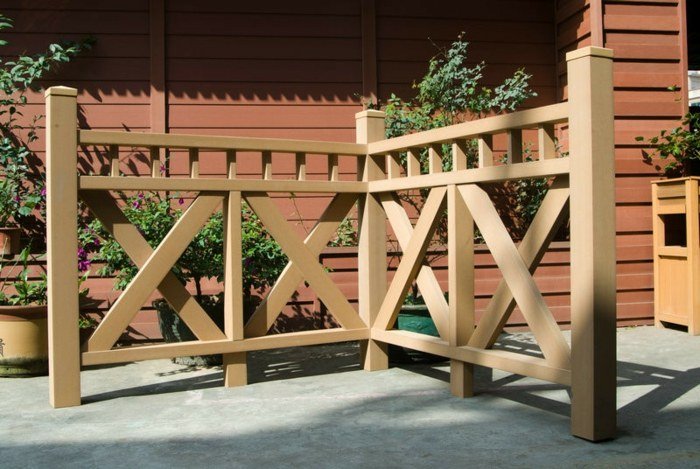 Balustrade din lemn ca decor