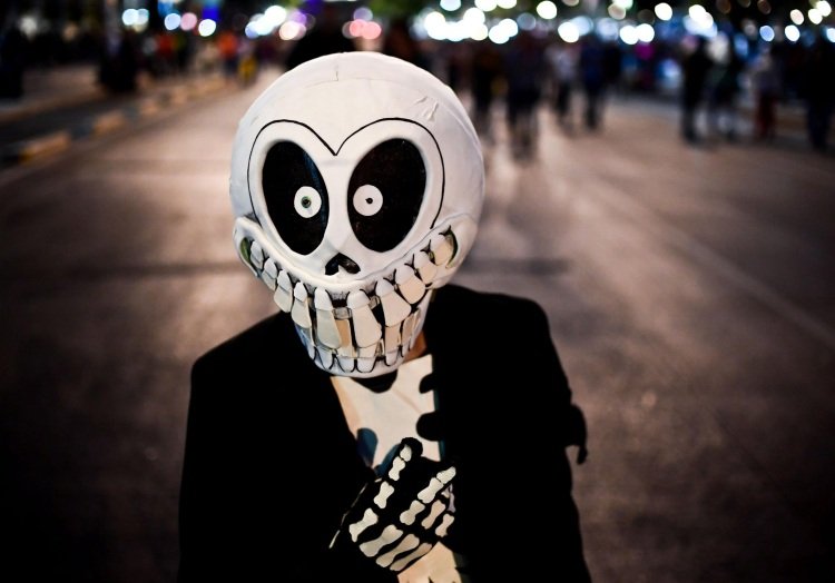 costum de groază costum craniu idei halloween