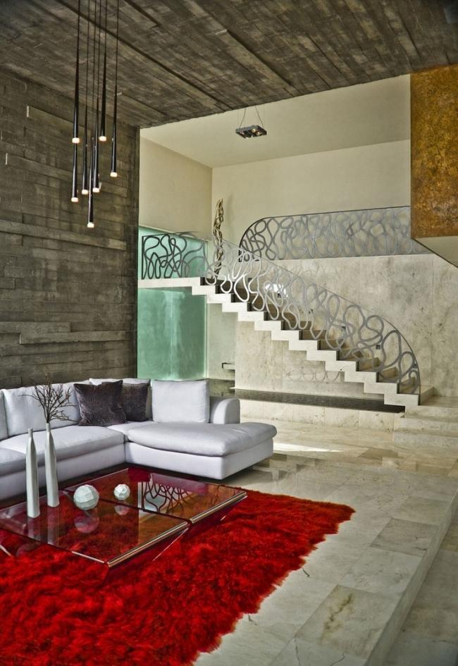 lumini pandantive design living covor roșu podea de marmură lumini pandantiv living covor roșu podea de marmură