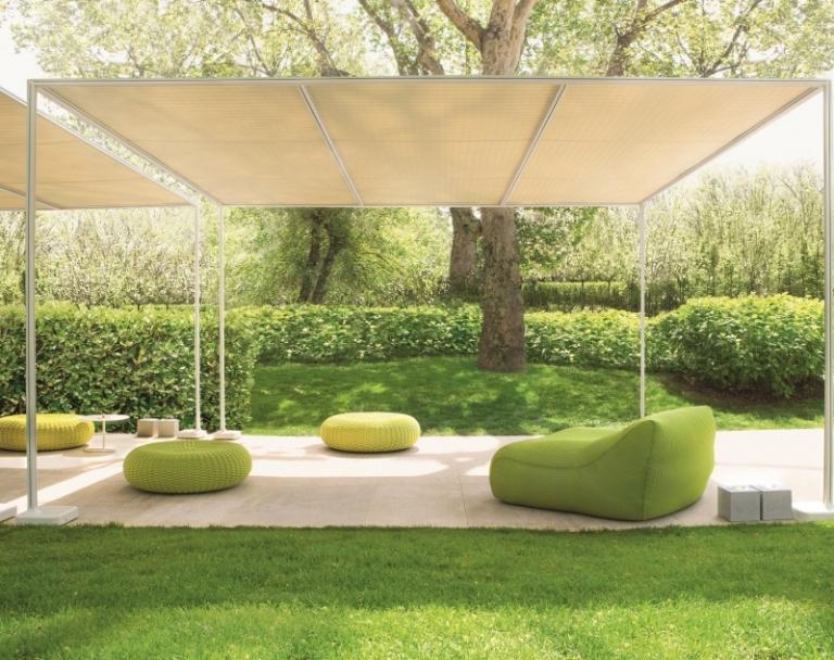 Beanbag verde de Paola Lenti - model Otto Idei-amenajare terasă-mobilier-sac de fasole-confortabil-verde