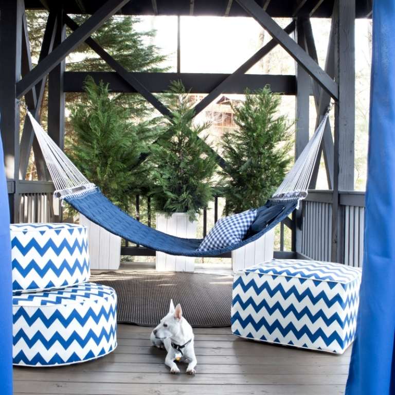 Beanbag și hamac pe terasă Idei-design terasă-sac de fasole-model-zig-zag-hamac-fân