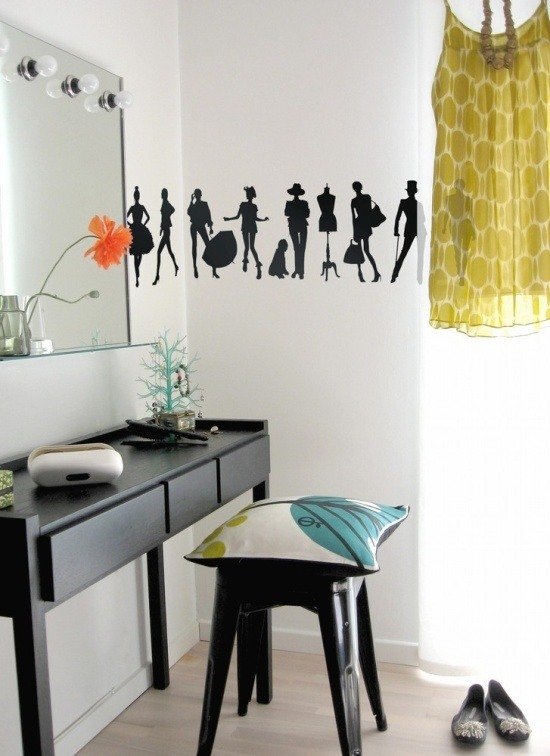 Decorațiuni de perete pentru camere de fete adolescenți decorare perete măsuță de toaletă Camerele pentru fete adolescente perete masă de toaletă deco atașați decalcomanii de perete