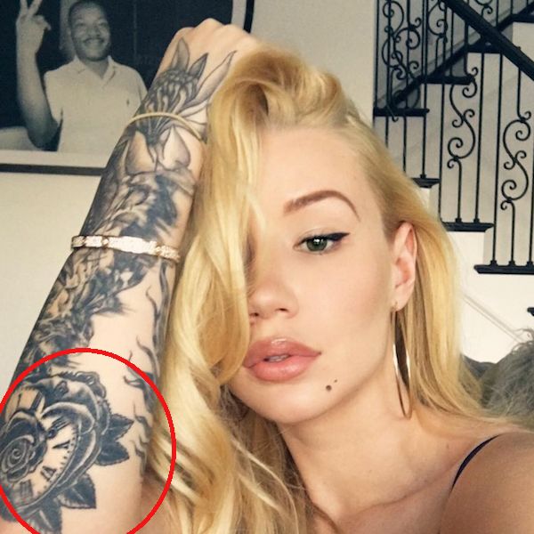 イギーアゼリアローズアームタトゥー-