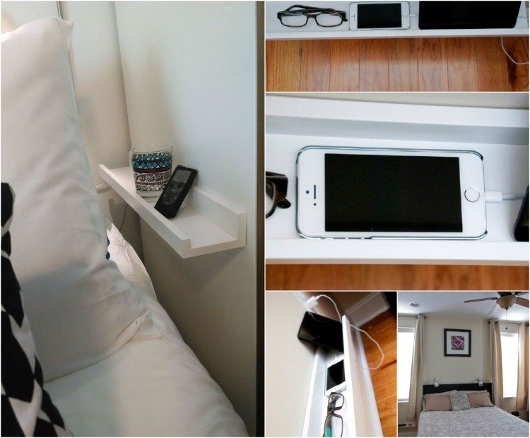 raft de perete care economisește spațiu pentru dormitoare mici ikea-picture-frame-ribba-small-bedroom-idea-raft