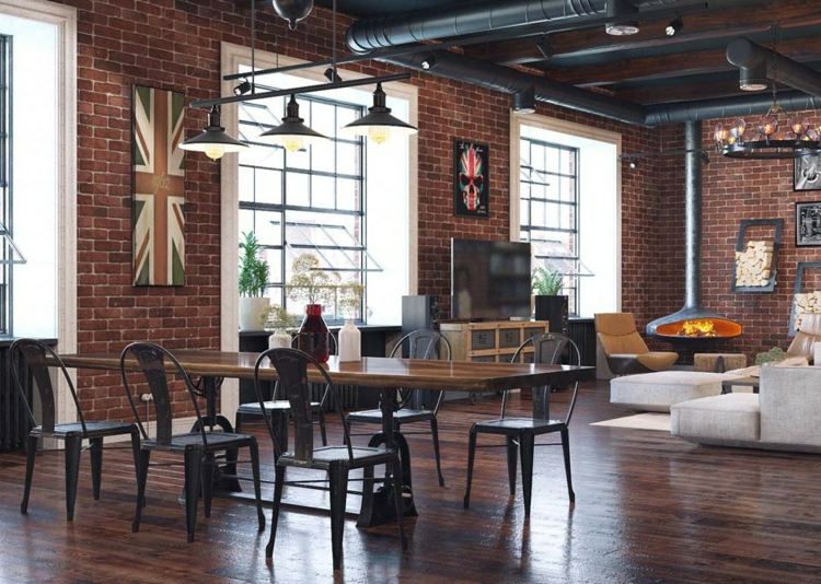 living lampa de perete din caramida mobilier design industrial