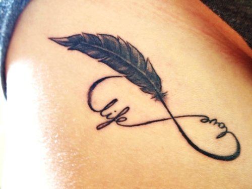 Tetovaža s perjem Forever Infinity