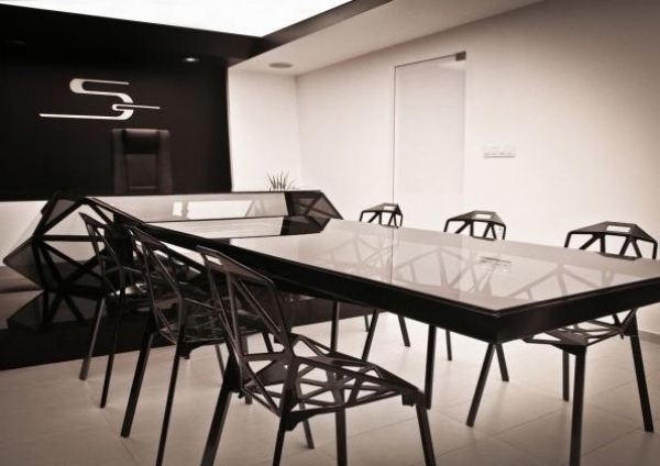 scaune moderne negre masă de conferință din fibră de sticlă Idei de amenajare a designului caselor design inovator modern