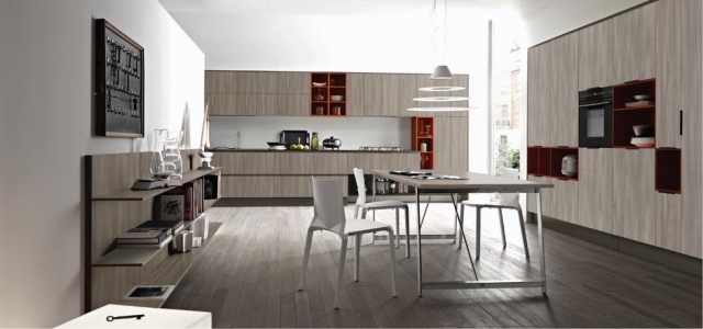 Bucătărie laminată Kora impresionează prin opțiunile sale flexibile de design Laminat de carbon-Bucătărie-Stejar-Brichetă-Culoare-Modern-Design-Idei-cameră-de-gătit