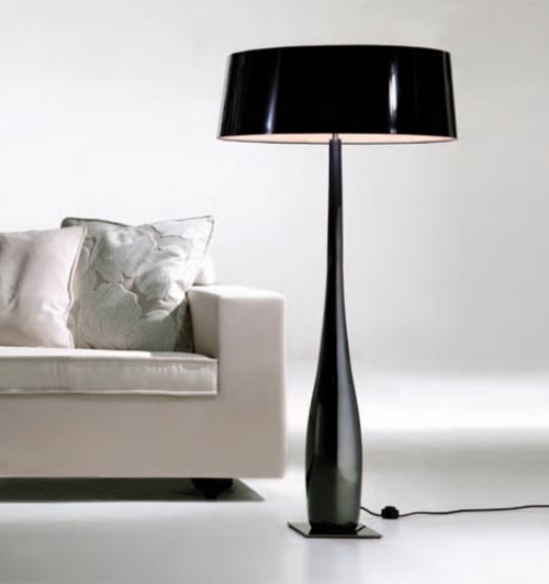 iluminat design lampa de podea contardi neagra lumini de designer de la lampa de podea contardi neagră