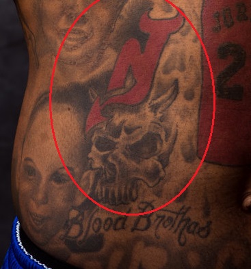 Tatouage de crâne de J.R. Smith