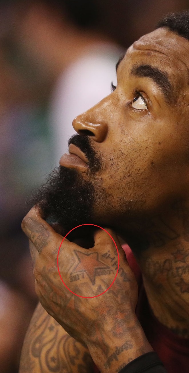 J.R Smith main gauche Star Tattoo 1