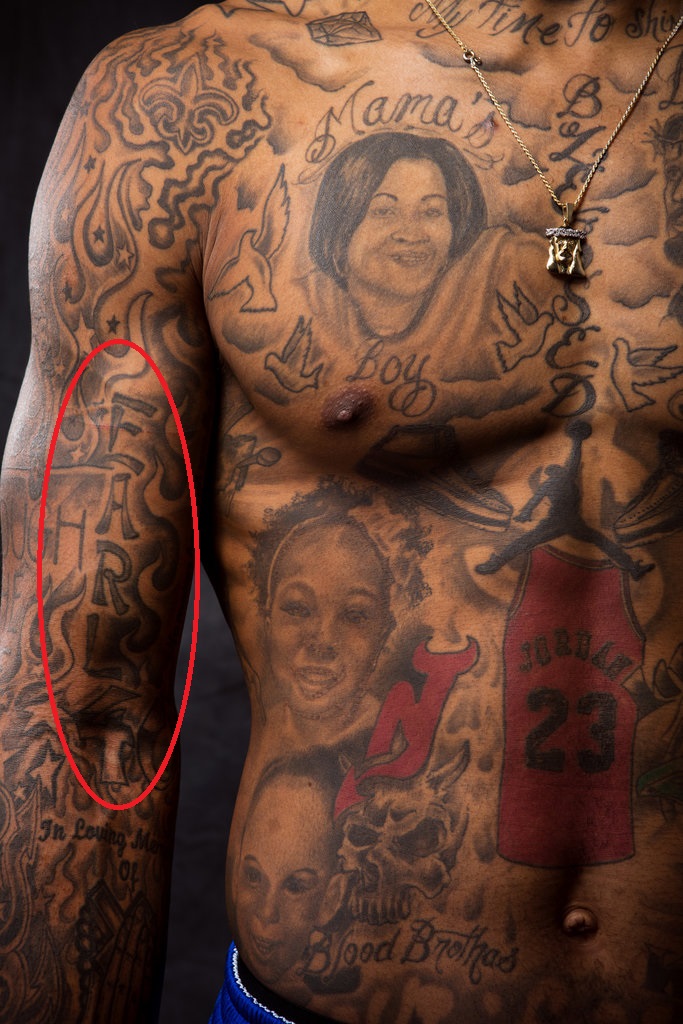 Tatouage Earl au bras droit de J.R. Smith