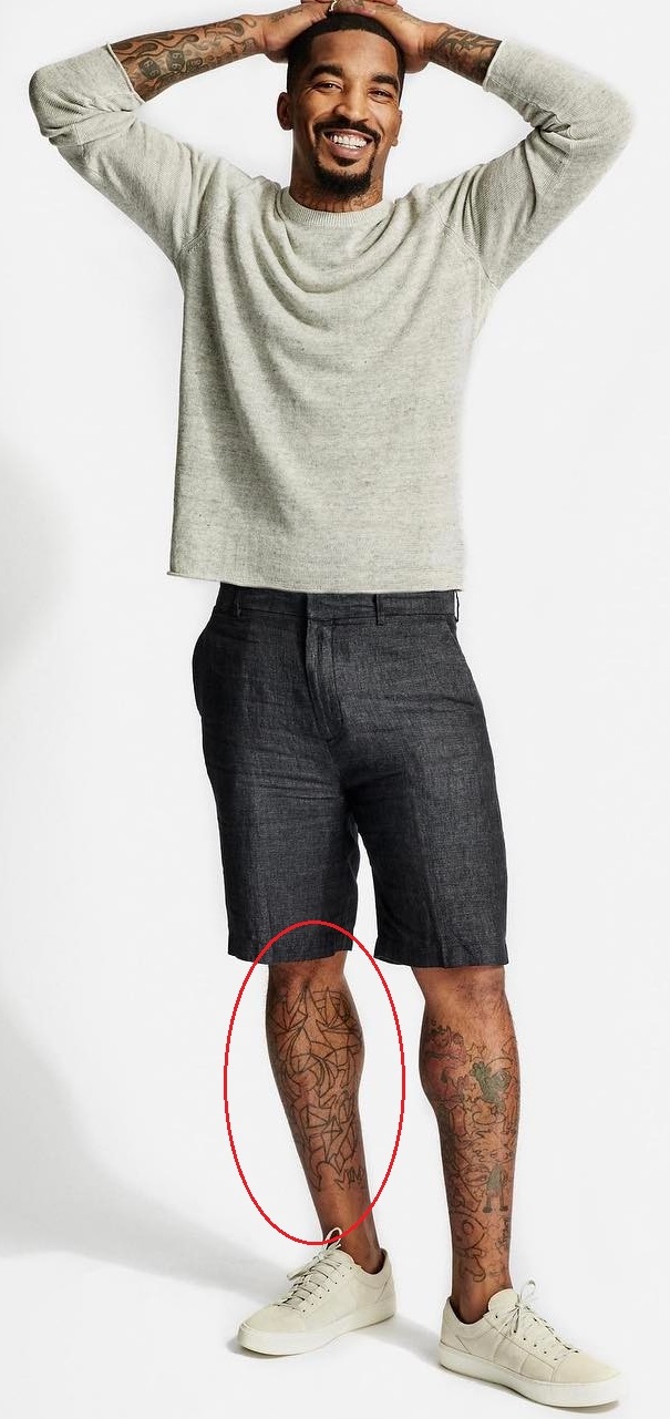 Tatouage de la jambe droite J.R. Smith