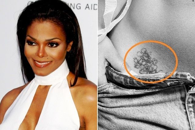 Janet Jackson tatuaggio sulla coscia