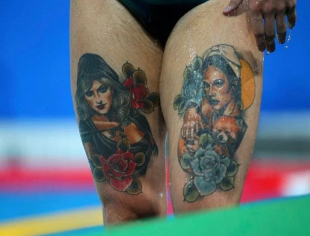 thihsの双子の肖像画-ジョエルスウィフトタトゥー