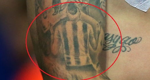 Jose Gimenez Debutto Braccio Destro Jersey Tattoo 01