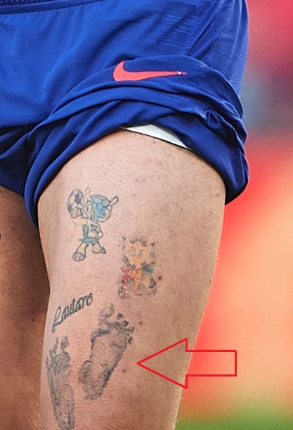 Jose Gimenez impronta della coscia sinistra Tattoo01