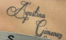 Jose Gimenez Front Name Tattoo