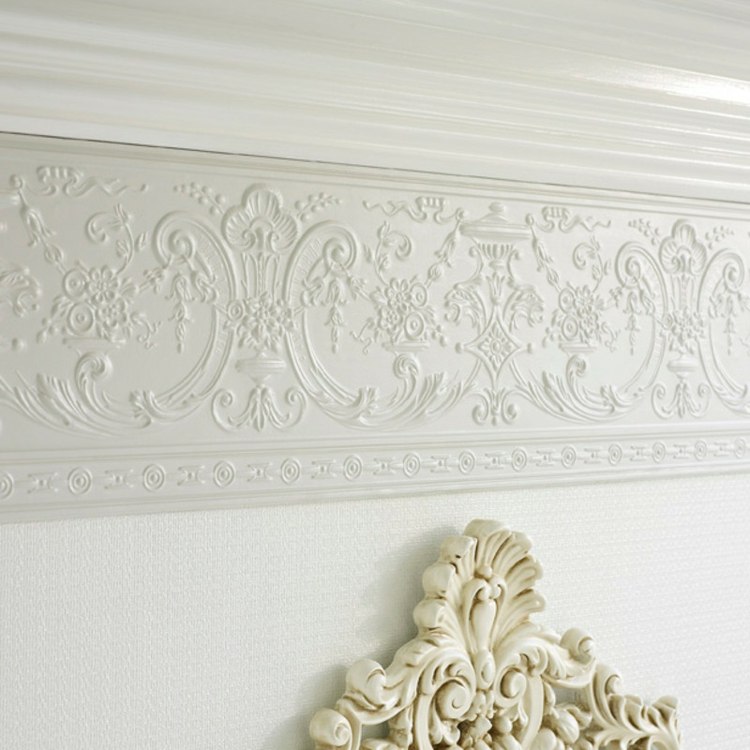 Imaginile de fundal Lincrusta sunt disponibile și sub formă de chenare și frize tapet art nouveau-friza-accent-perete-stimulare-material-robust