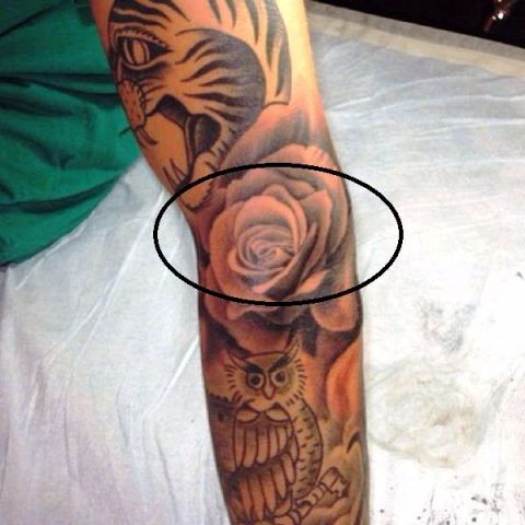 Tatouage Rose Justin Bieber