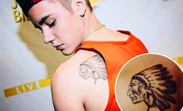 Tatouage de hockey Justin Bieber