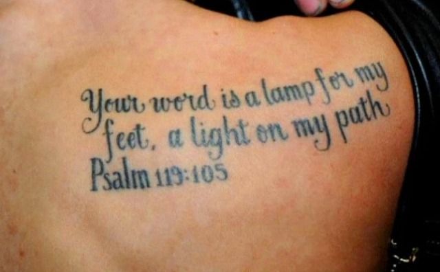 Justin Bieber tatouage verset biblique