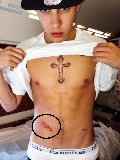 Justin Bieber Pardonne Tatouage