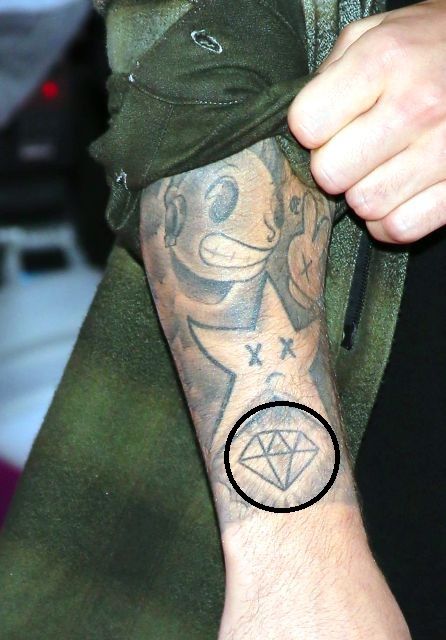Tatouage Justin Bieber Diamant