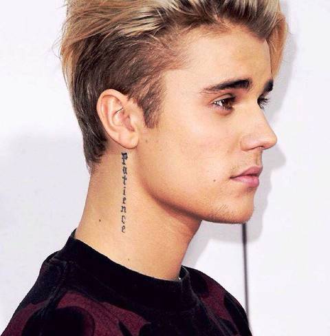 Justin Bieber tatouage patience