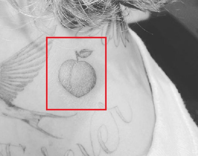 Justin Bieber-Peach-tatouage