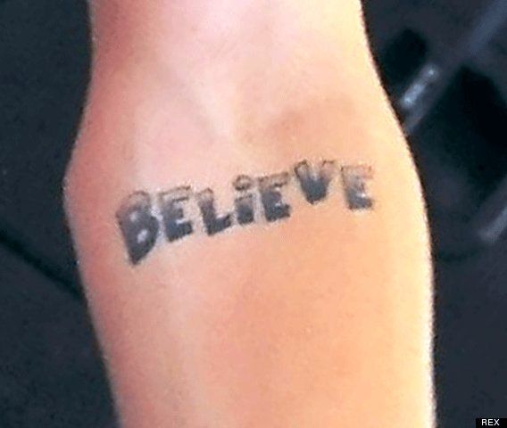 Justin Bieber Believe Tattoo