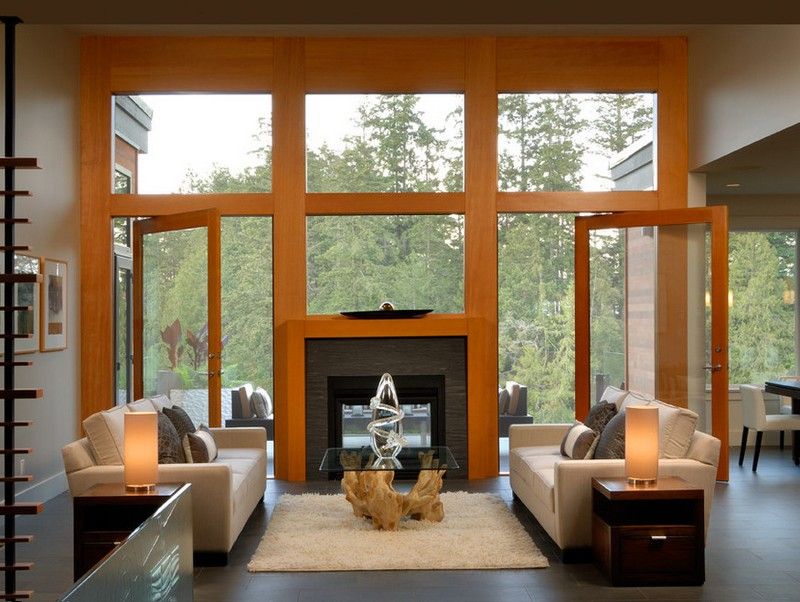 Șemineu-mobilier-cameră-șemineu-lemn-rustic-masă-de-cafea-idei