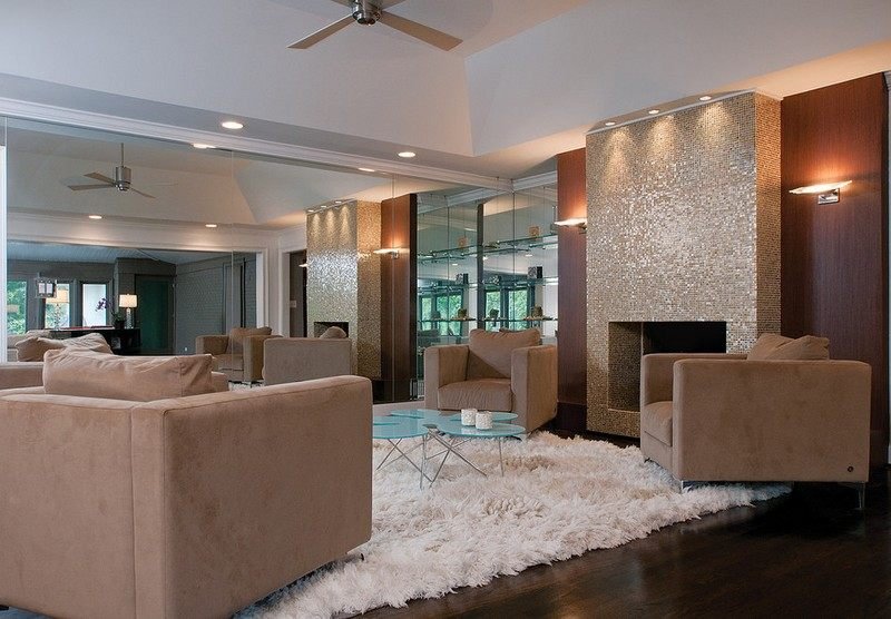 Șemineu-mobilă-cameră-gresie-mozaic-idei-moderne