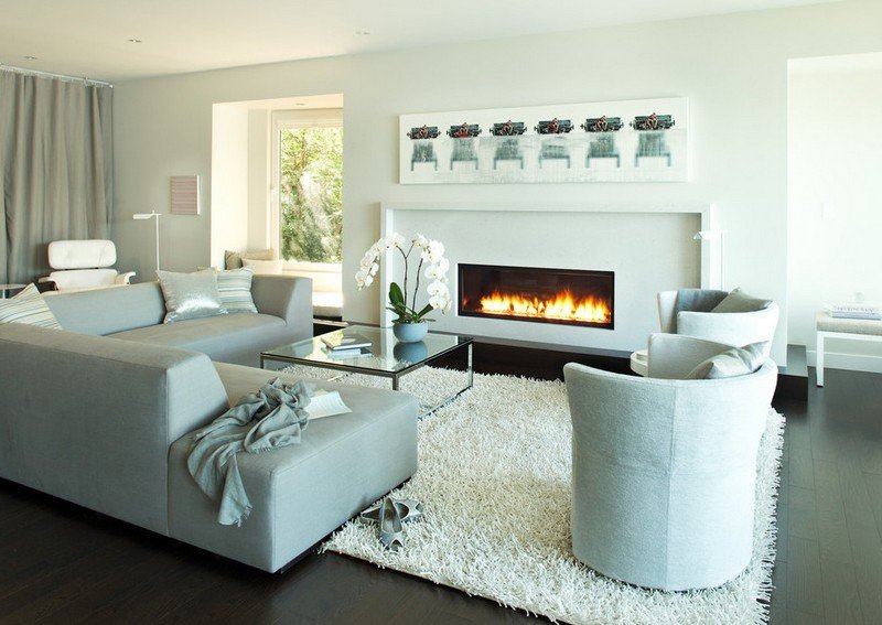 Șemineu-mobilă-cameră-living-podea-laminată-alb-întunecată