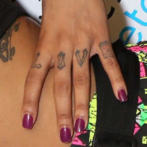 Karis Anderson Love On Knuckles Tattoo