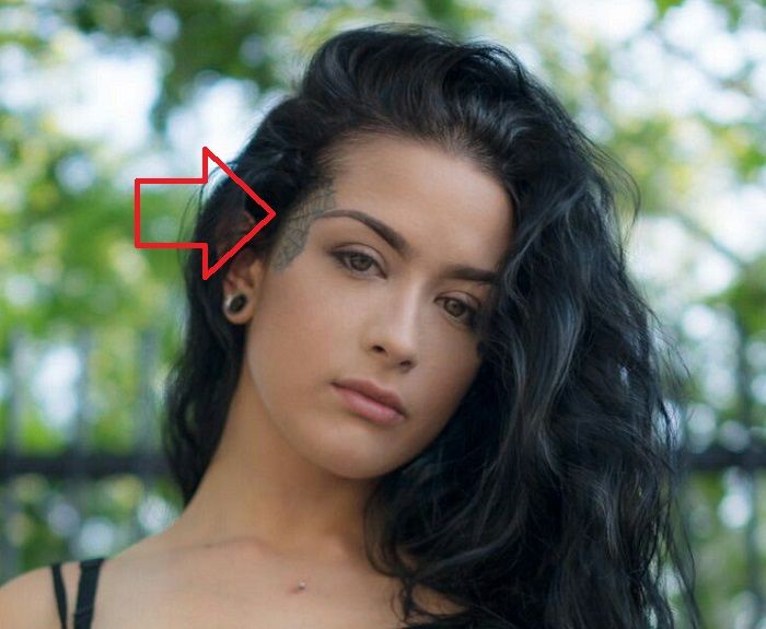 Katrina Jade-Spider-Web-Tattoo