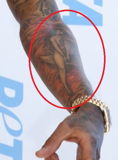 Kid Ink Woman in Mantello Tattoo