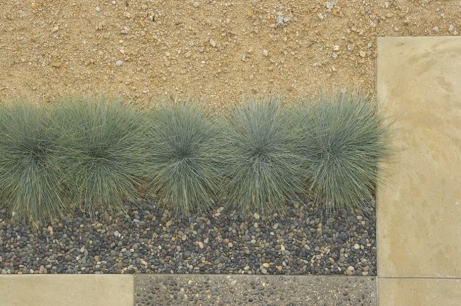 pietre de râu de design modern de grădină Formarea pietrelor de râu pietricele de plante veșnic verzi