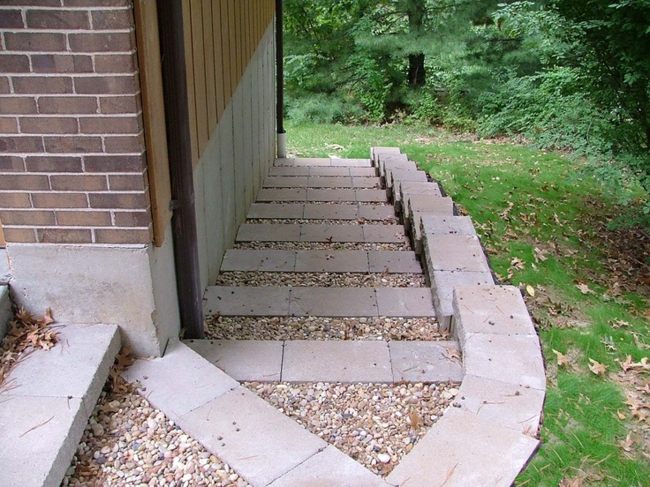 exterior pietricele din beton design modern Scară în afara pietrelor de beton moderne