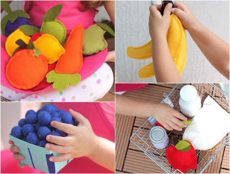 Accesorii magazin pentru copii din fetru Accesorii pentru magazine pentru copii-fetru-faceți-vă-singur-fructe-legume-coș-de-cumpărături-bunuri