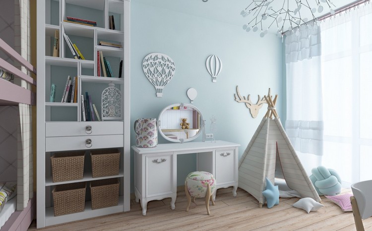 cameră pentru copii-design-idei-posibilități de joacă-tipi-cort-colț de lectură