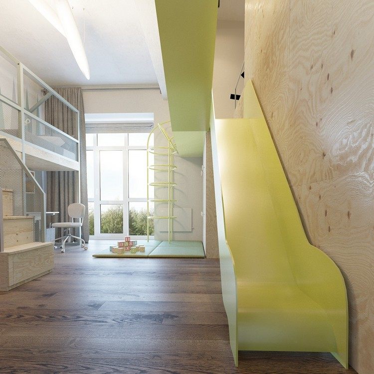 cameră pentru copii-design-frați-slide-play-corner-great-idea