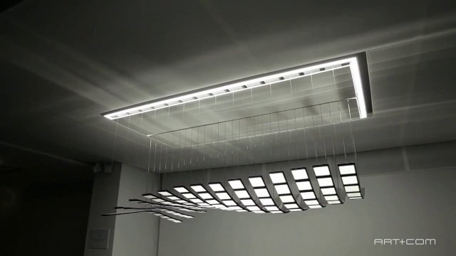 tehnologia cu lumină cinetică mută silențios designul artcom lampa cu design cinetic oled technik se mișcă în tăcere