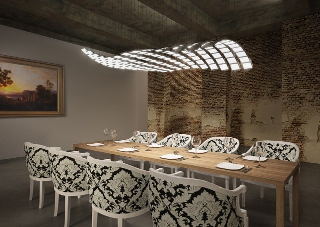 inovatoare oled iluminare module filigran lumina masă de masă sculptural oled lighting filigree module light dining table sculptural